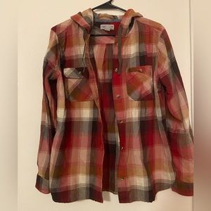 Carhartt Flannel Jacket With Hood Size Medium